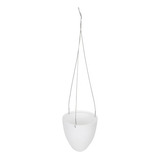 Vaso Cachepot Suspenso Auto Irrigável 19x21cm Branco