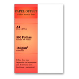 Papel Offset A4 Branco 500 Folhas Sulfite 180g 21x29,7cm