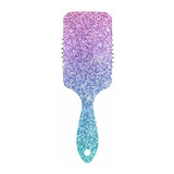 Cepillo Para Cabello - Pink Blue Glitter Hair Brush For Wet 