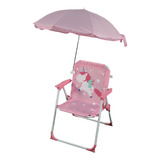 Silla Plegable Camping Animales Niños, Con Sombrilla