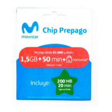 Pack Chip Movistar X100 200mb + 20 Minutos