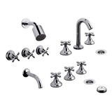 Combo Grifería Fv Newport Plus Lavatorio Bidet Bañera Oferta