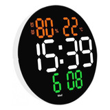 Reloj De Pared Digital De 10 Con Temperatura Y Humedad