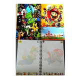 Libreta Mario Bros Cuaderno Hojas Detalladas V1