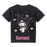 Bonita Camiseta Kuromi Kids Para Niños Y Niñas