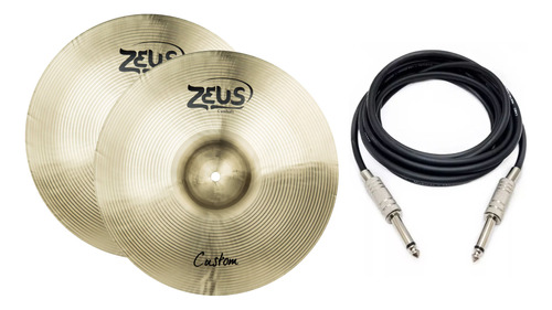 Prato Zeus Custom Chimbal Hi Hat 13 Zchh13 B20 Bronze Par