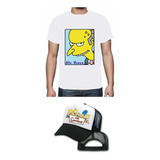 Combo Camiseta Y Gorra Los Simpsons Burns Niños Y Adultos