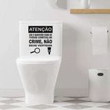 Adesivo Decorativo Tampa Vaso Sanitário Não Deixe Vestígios