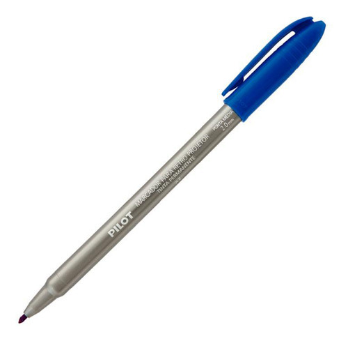 Marcador Retroprojetor Pilot 2.0mm Azul - 12 Unidades