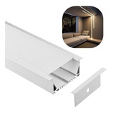 Perfil Led Embutido Largo Grosso 64mm Br 2mts Cozinha Sala