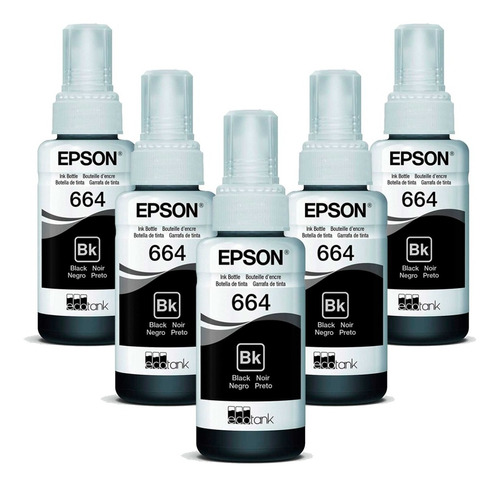 Kit 10 Tinta Epson T664 Negro Original L380 L395 L575 L1300