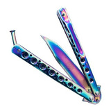 Canivete Faca Butterfly Aço Inox +bainha Colorido 0899