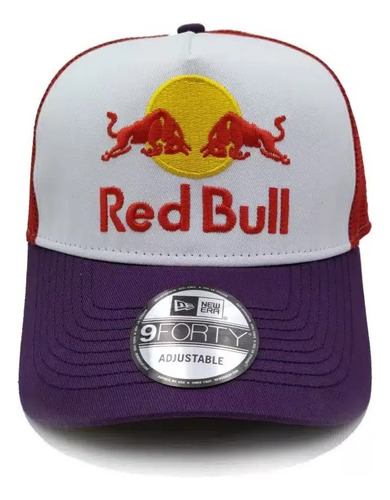 Jockey Red Bull Estilo Malla Gorra Violeta/rojo Gorro