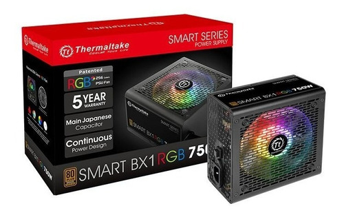 Fuente 750w Thermaltake Rgb Smart Bx1 80+ Bronze 