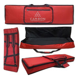 Capa Bag Para Piano Roland Fp60 Master Luxo Vermelho