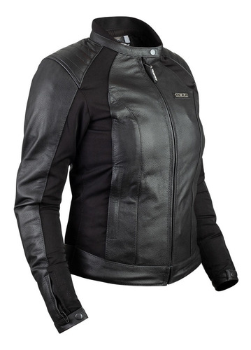 Jaqueta Moto Feminina Texx Storm Lady Preta Couro Linda