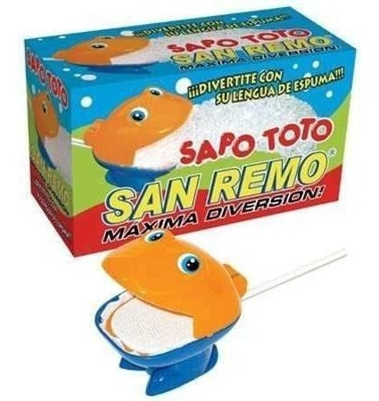 Sapo Toto Burbujero San Remo Lanza Espuma -exito Tv Original