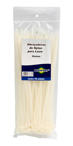 Abraçadeira De Nylon 4.8mm X 500mm C/100 Peças - Brasfort