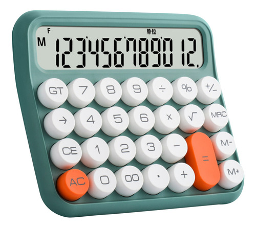 Calculadora De Botón Grande Con Pantalla Lcd, 12 Dígitos, Es