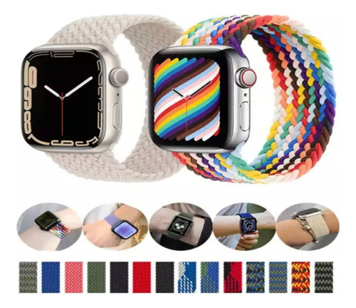 Nova Pulseira Nylon Trançado Elastica Loop Para Apple Watch