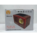 Radio Maiz Ym-413 Fm/am/sw/usb/blueth/mp3 Player