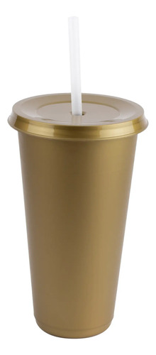 Vasos De Plástico Con Tapa Y Popote De 24 Oz | 10 Vasos