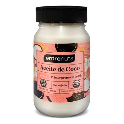 Aceite De Coco Entrenuts Virgen Orgánico 500cc Sin Tacc | MercadoLibre