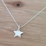 Conjunto Star Cadena + Dije Estrellita 7mm Plata 925