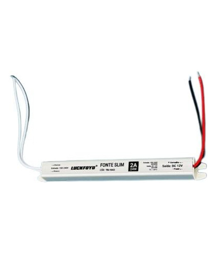 Fonte Slim Driver Para Perfil Fita De Led 12v 2a 24w