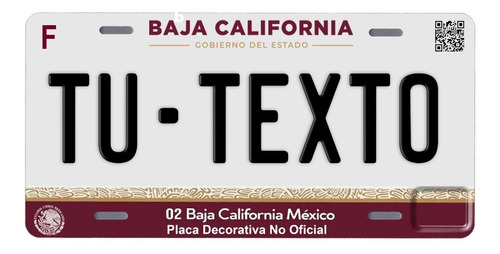 Placas Para Auto Personalizadas Baja California 2020