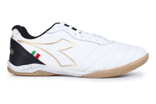 Tênis Futsal Diadora Couro Branca Dfaf10002