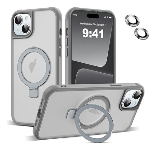 Funda Para iPhone 15 14 13 Compatible Magsafe Anillo Soporte