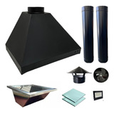 Kit Gourmet 80x60 Com Braseiro Vidros Acessórios Em Preto