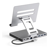 Soporte Para Portátil Usb C Con Hub 9 En 1, Hdmi, 4k, Usb3.0