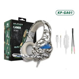 Fone Ouvido Headset Gamer Knup Camuflado Headfone Kp-ga01