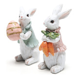 Figura De Conejo Pascua Para Decoración Primavera 2 Unidades
