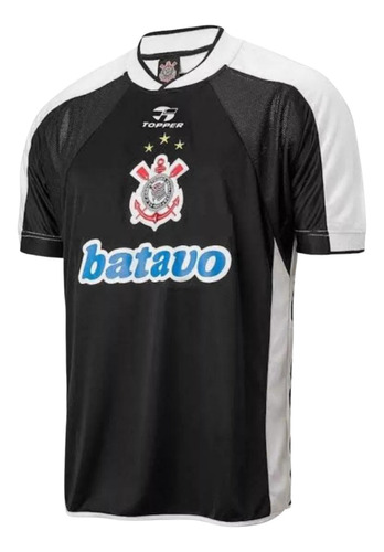 Camisa Topper Corinthians Mundial 2000 Retro - Preta 