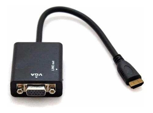 Cabo Conversor Hdmi P/ Vga Pc Xbox Ps3 Tv C/ Saída De Áudio