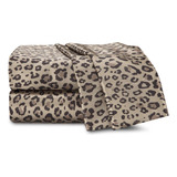 Juego De Sabanas Seduction Satin Solid, Full, Leopard