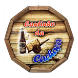 Quadro Tampa Barril Em Madeira Rústica Cantinho Da Cachaça