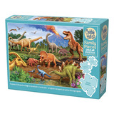 Rompecabezas Familiar Dinosaurios Y El Volcan 350 Pz Cobble Hill Family Puzzle T-rex