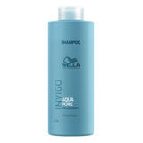 Shampoo Wella Professionals Aqua Purê Invigo En Garrafa De 1000ml