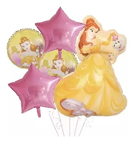 Bonitos Set 5 Globos Para Decoracion De Las Princesas