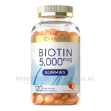 Biotina 5000mcg 120 Gomitas Premium Eg O27