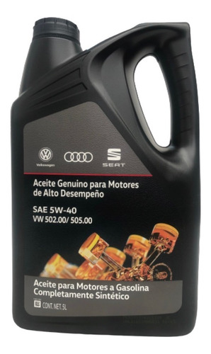 Garrafa Aceite Sintético 5w40 Gasolina  Grupo Vw Seat Audi 