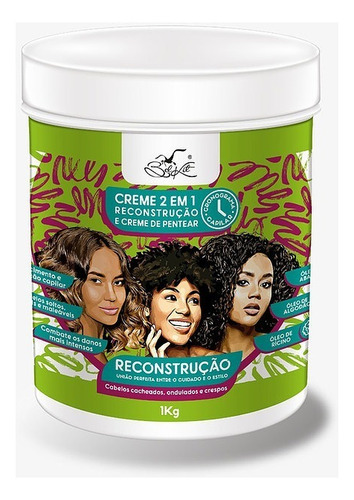 Creme 2 Em 1 Reconstrução  E Creme De Pentear 1 Kilo Belkit