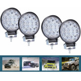 X4 Luces Foco Neblinero Led 27w 4x4 Auto Caminon Redondo