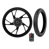 Roda Titan 150 Pe De Galinha +pneu Vipal 90/90-18 + Vacina