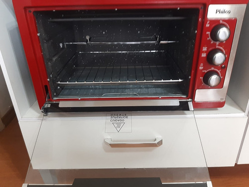 Forno Elétrico Philco 46 Litros Com Timer Vermelho 127v