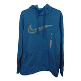 Nike Buzo Hoddie Blue Swoosh Talle M